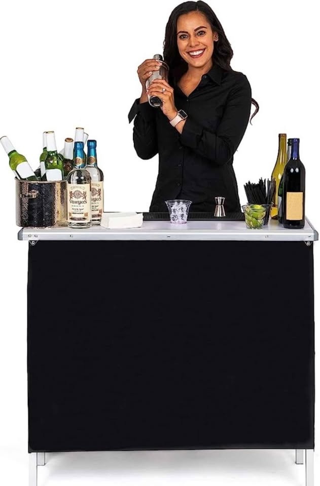 GoPong Portable High Top Party Bar w/ 3 Skirts & Case