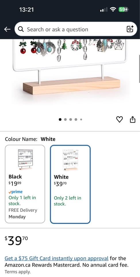 Earring organizer hanger - photo 3