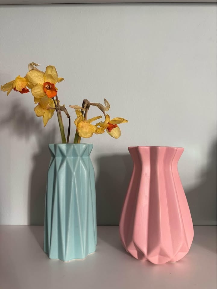 Flower vase pink & blue/ green - photo 2