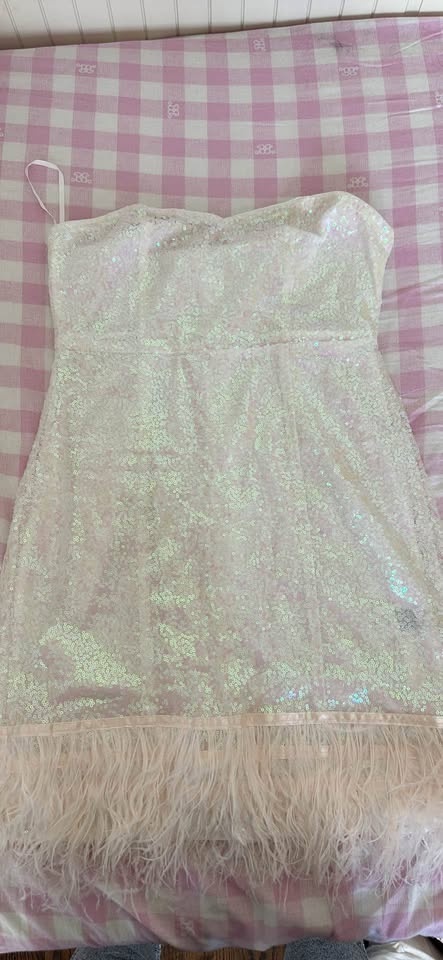 White sparkly dress