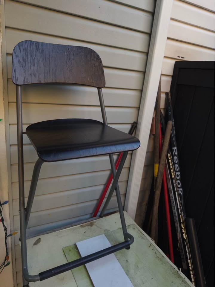 IKEA Franklin Bar Stool - Brown/Black/Silver - photo 2