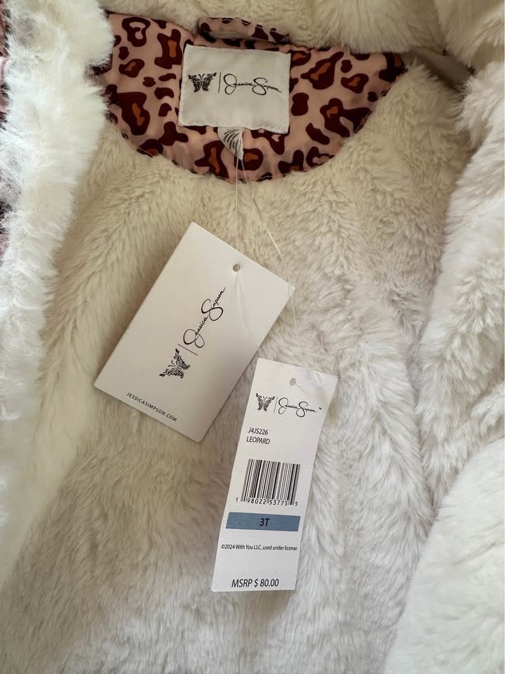 Girls Winter Coat Size 3T Leopard Print Jessica Simpson NWT - photo 5