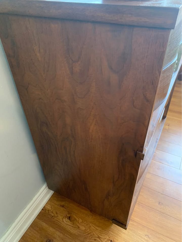 MCM walnut tall boy dresser by Princeville furniture. - photo 3