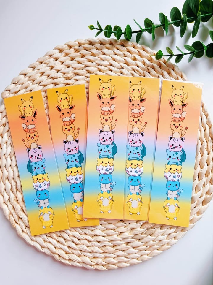 Pokemon Bookmarks Cute Stacked Characters - photo 3