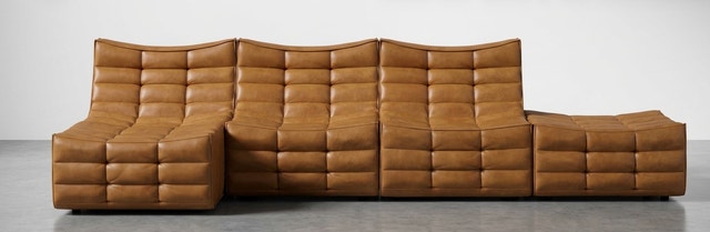 Rove Concepts Tanner Modular Leather Sectional - Like New - photo 3
