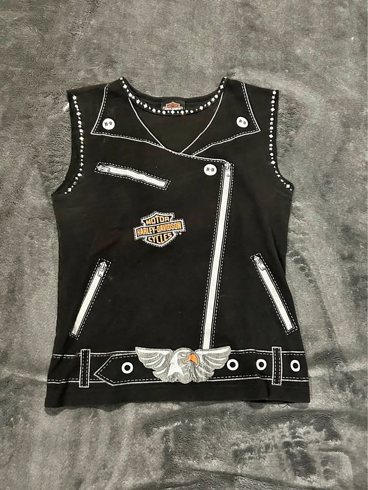 Harley Davidson Studded Top - Medium