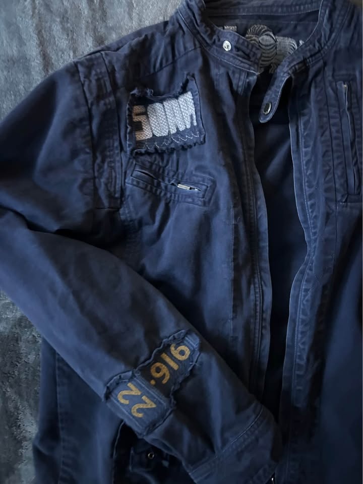 Navy Patched Jacket - photo 2
