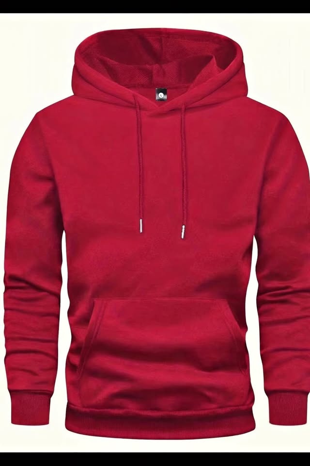Men’s plain hooded sweater