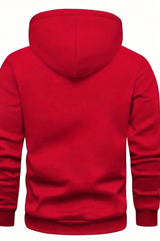 Men’s plain hooded sweater - photo 2