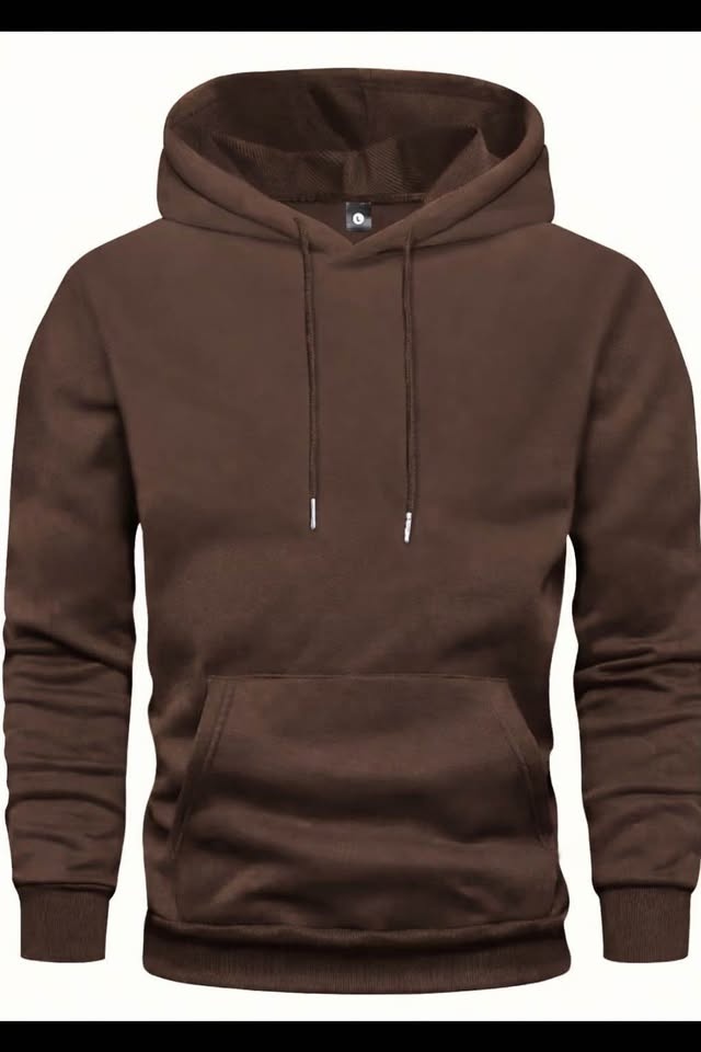 Men’s plain hooded sweater - photo 3