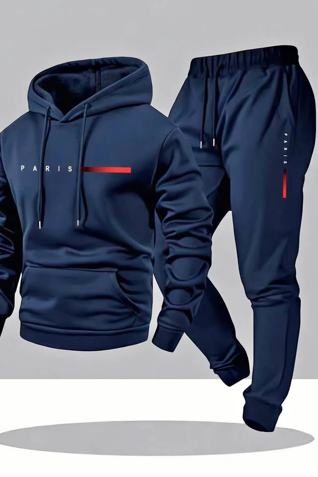 Men drawstring hoodie set 2pc