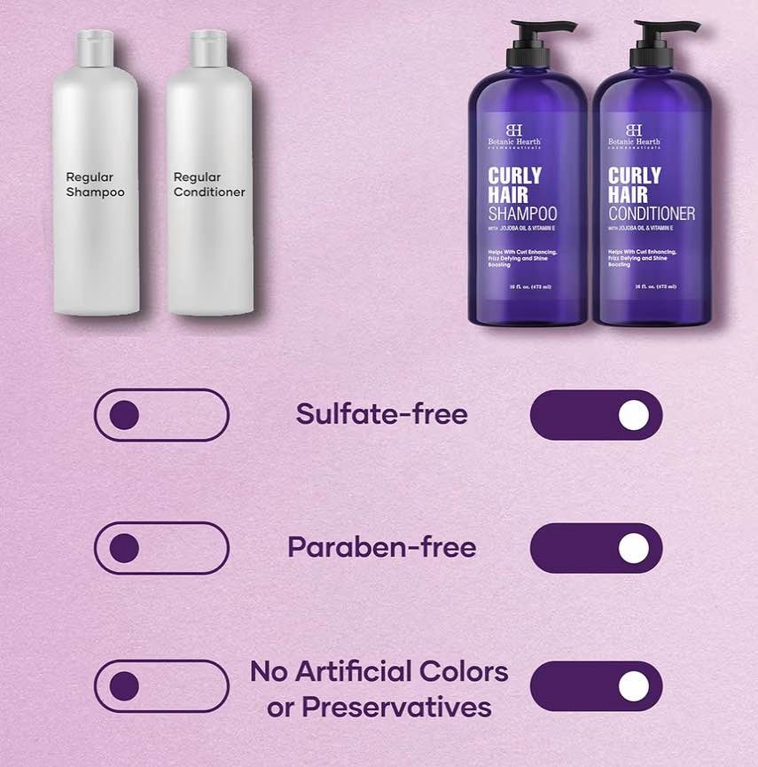 Botanic Hearth Curly Hair Shampoo & Conditioner Set - photo 4