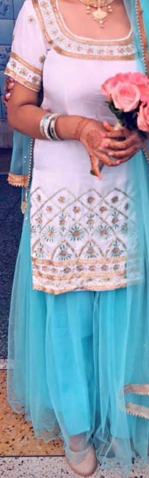 Turquoise Sharara Suit