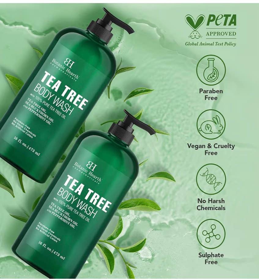 Botanic Hearth Tea Tree Body Wash 2 Pack 16 fl oz - photo 3