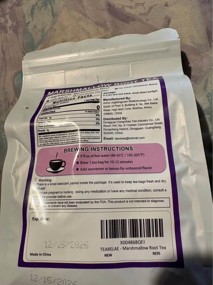 TEARELAE Marshmallow Root Tea 40 Tea Bags New - photo 2