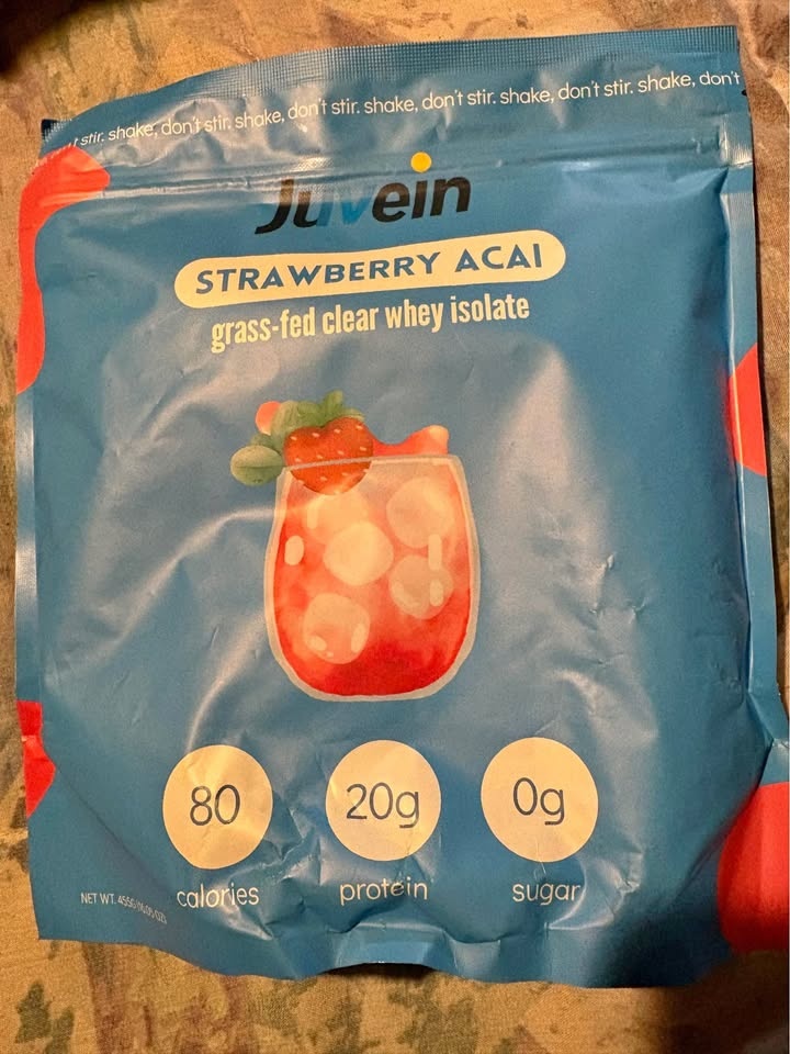 Juvein Strawberry Acai Grass-Fed Clear Whey Isolate Protein Powd