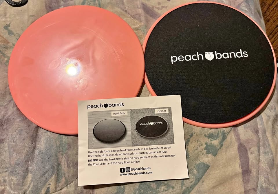 Peach Bands Core Sliders Exercise Discs