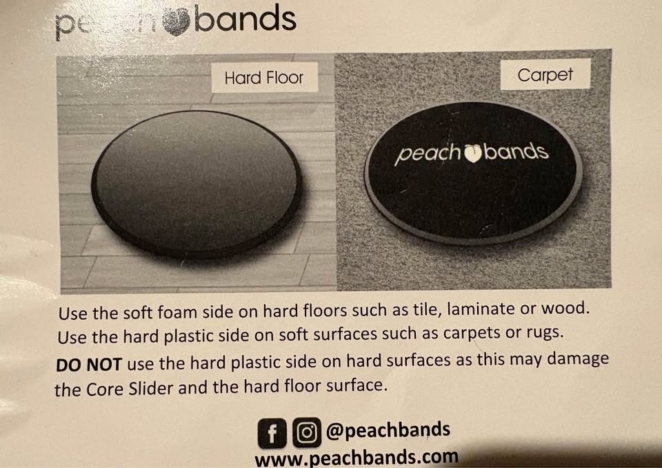 Peach Bands Core Sliders Exercise Discs - photo 2