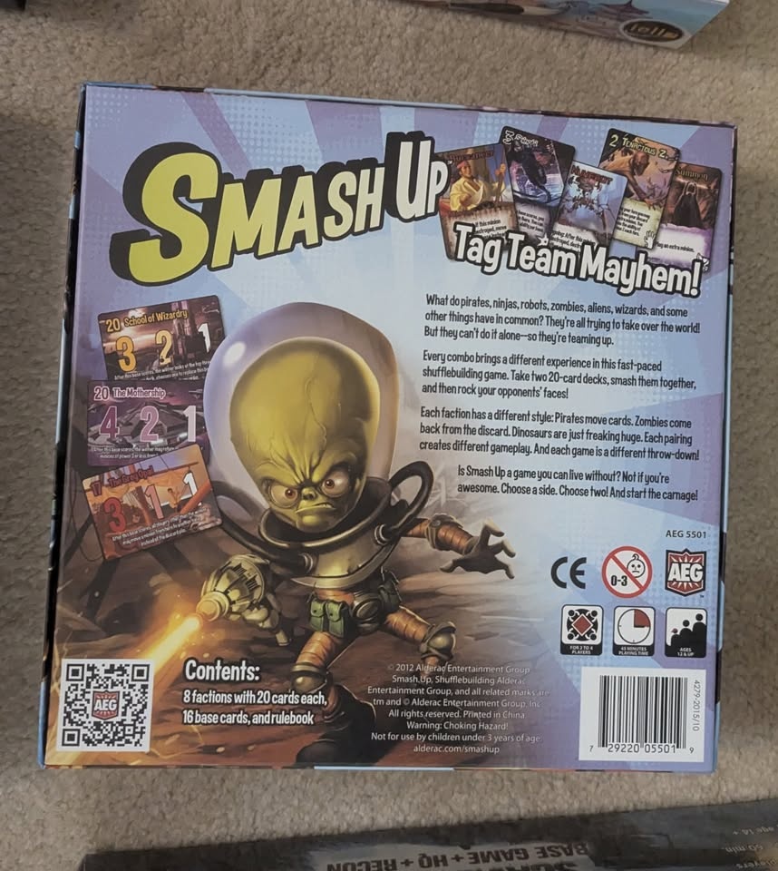 Smash Up Deckbuilding Board Game - photo 3