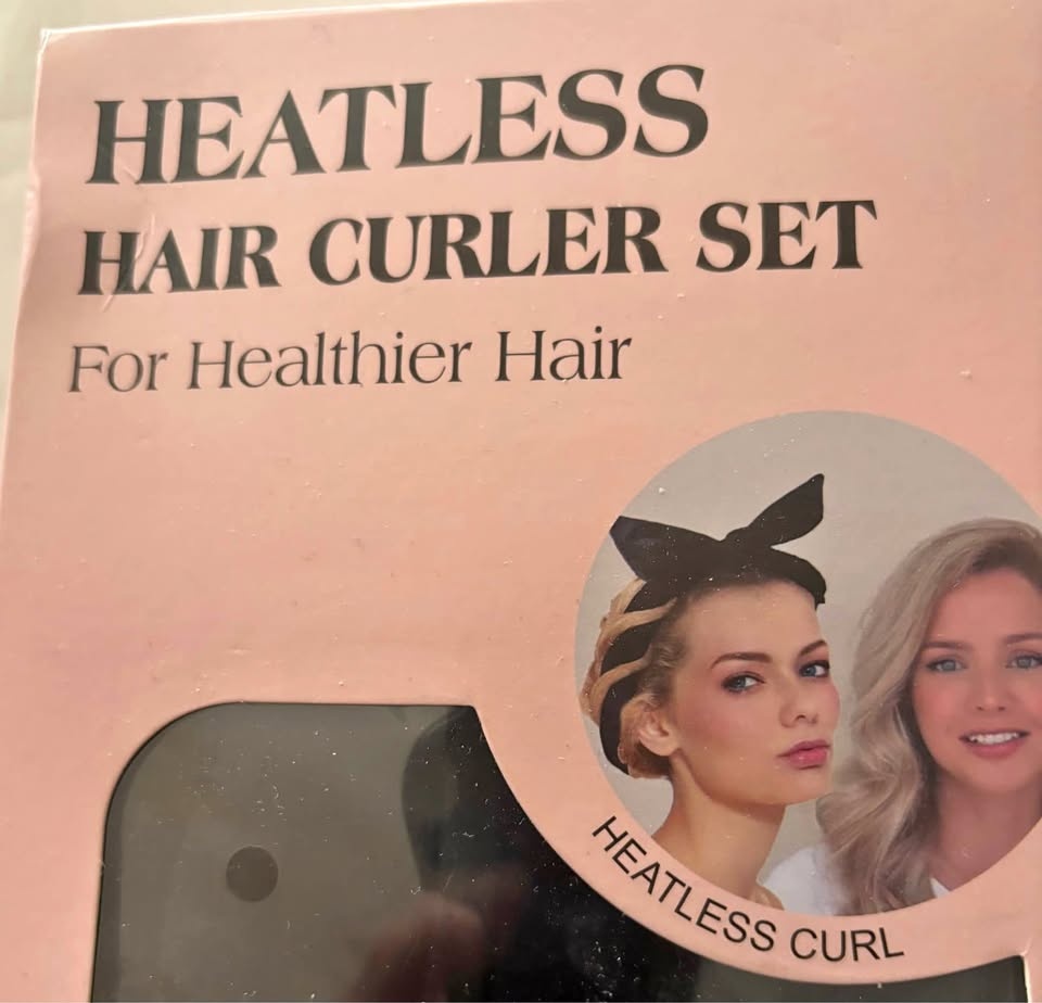 Heatless Hair Curler Set Overnight Curls Black