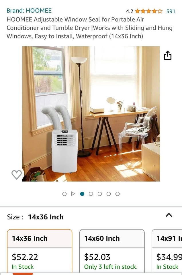 Air seal for portable air conditioner - photo 2