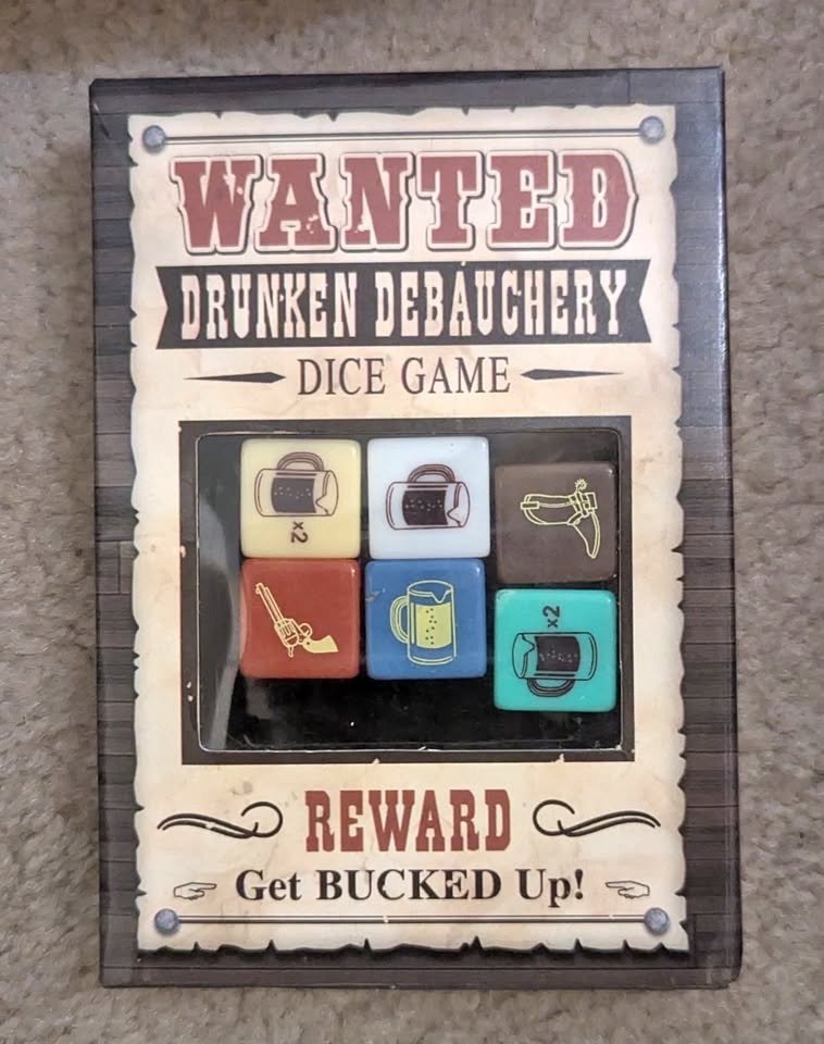 Wanted Drunken Debauchery Dice Game