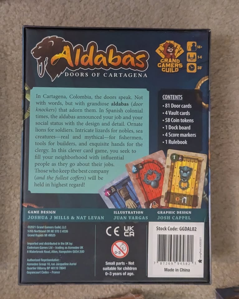 Aldabas Doors of Cartagena Strategy Board Game - photo 2