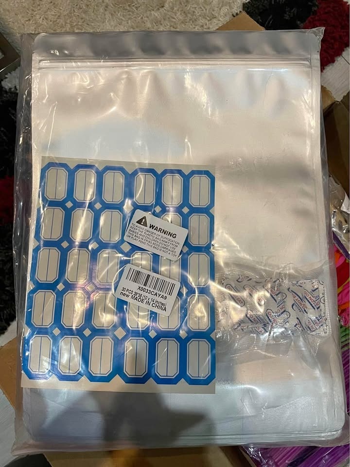 30 pcs Foil Ziplock Bags 10x14 inch