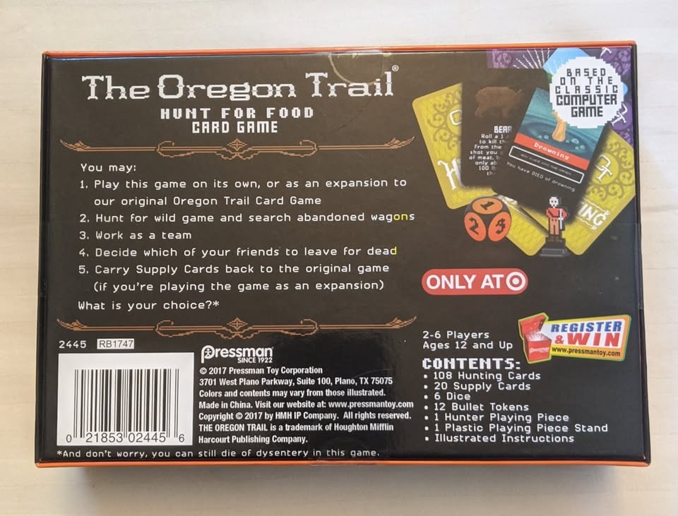 Oregon Trail Card Game Bundle (Base Game + Hunt for Food) - photo 4