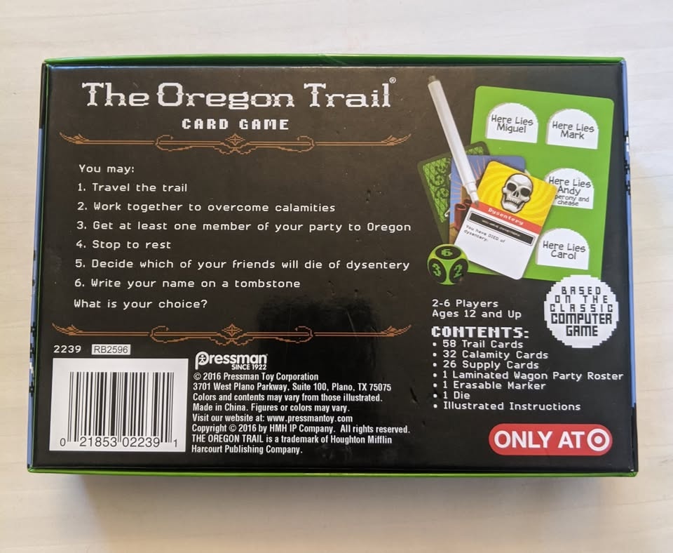 Oregon Trail Card Game Bundle (Base Game + Hunt for Food) - photo 5