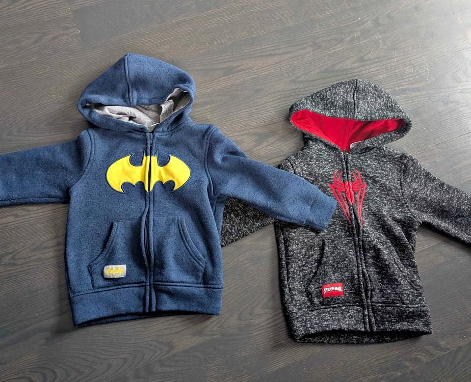 Superhero hoodies 4T