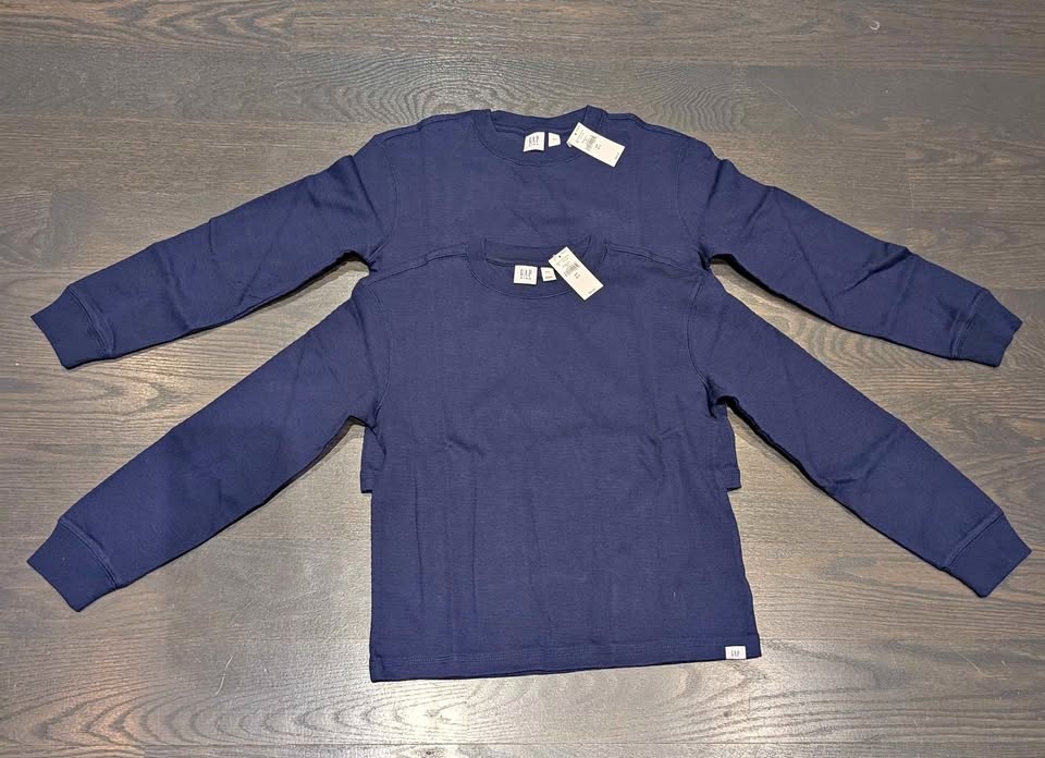 GAP Kids Uniform Long Sleeve Navy Shirt - Size S (6-7) - New w/