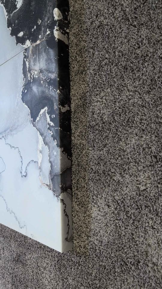 Cool abstract art 3 piece canvas set black white gray - photo 5