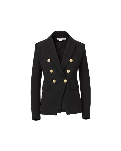 Veronica Beard Miller Dickey Jacket - Black Gold Buttons Size 8