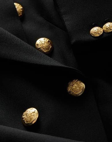 Veronica Beard Miller Dickey Jacket - Black Gold Buttons Size 8 - photo 2