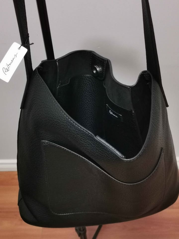 FINAL PRICE - Black Faux Leather Tote - photo 3