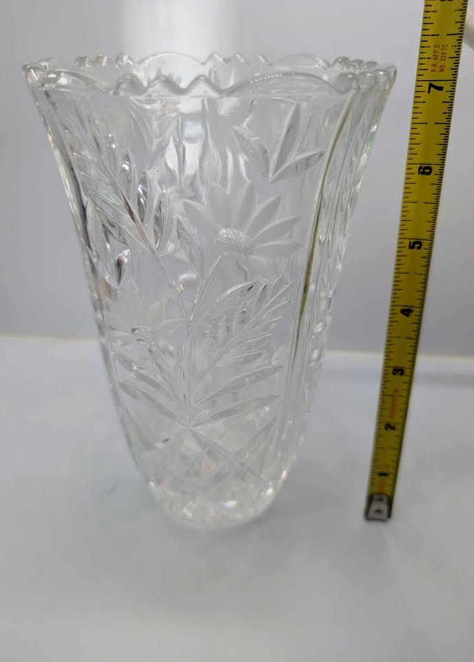 Vintage Stylesetter 24% Lead Crystal Vase, 7 inches - photo 3