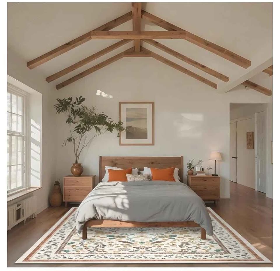 9x12 Washable Area Rug - Beige Modern Floral - photo 5