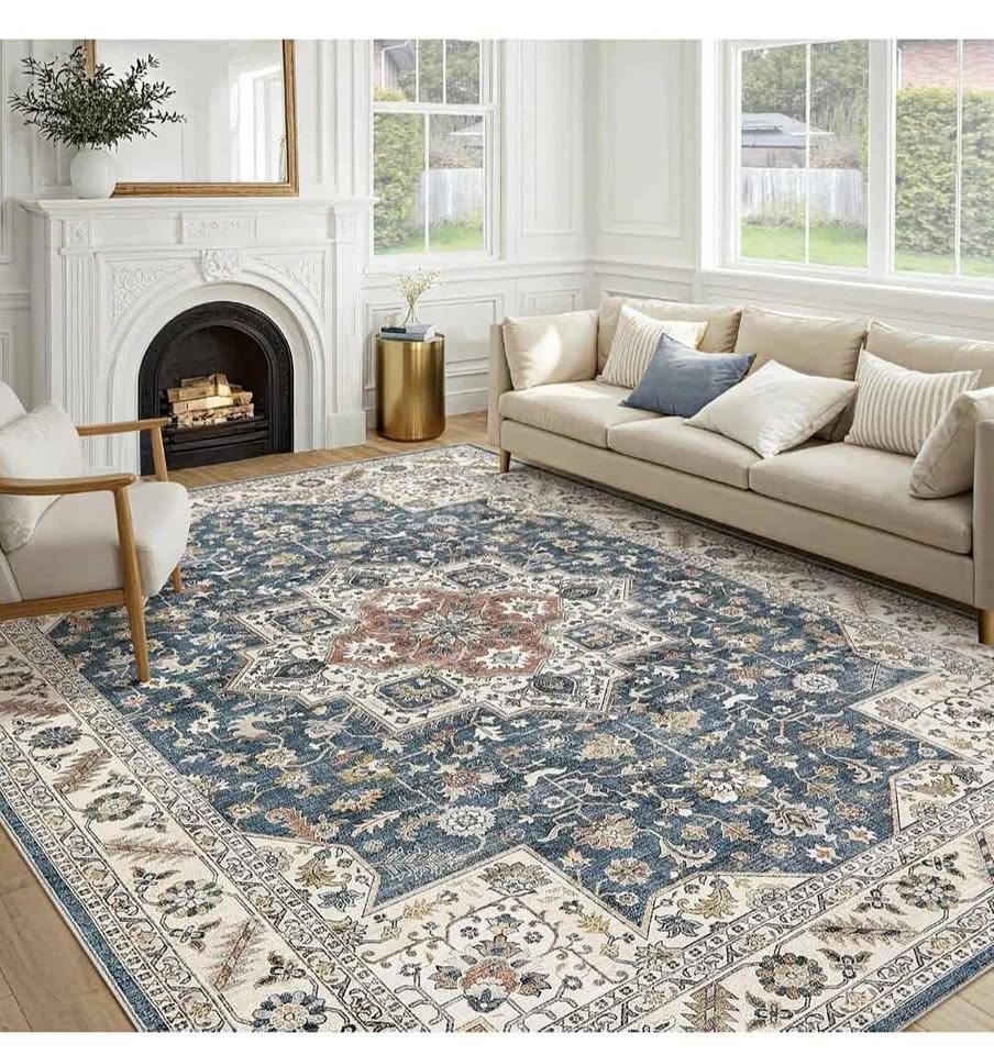 Vintage Living Room Area Rug 9x12 - Oriental Traditional Distres