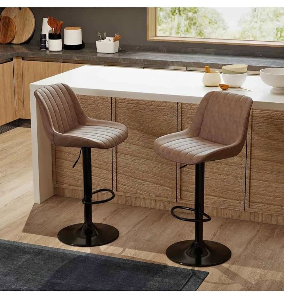 Bar Stools Set of 2, Swivel Counter Height