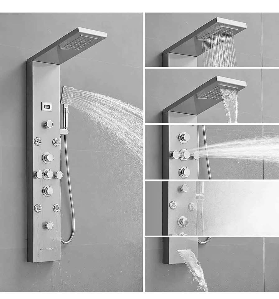 BWE 6-in-1 Shower Panel Tower System