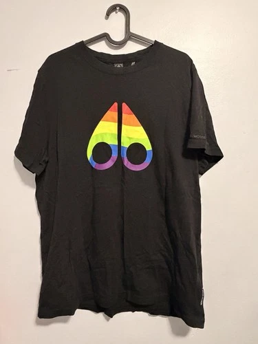 Moose Knuckles Canada Men's TShirt - Black/ Pride Logo - Size L