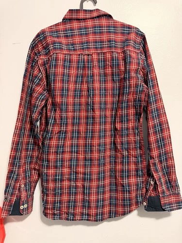 Ralph Lauren Custom Fit Plaid Button Down Shirt Red Blue White M - photo 5