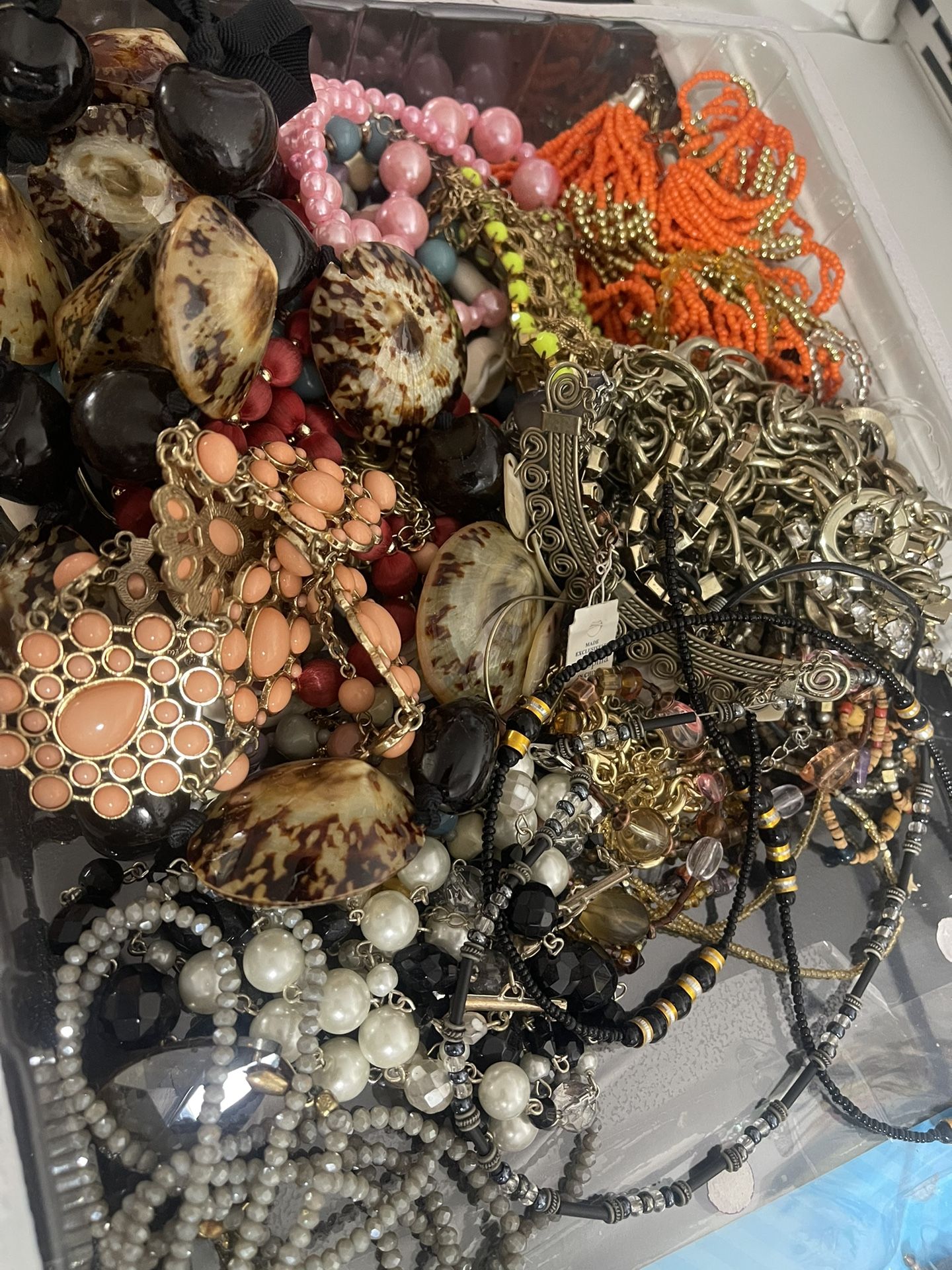 5lb Bulk Jewelry Lot: Vintage & Modern Wearable Fashion Jewelry