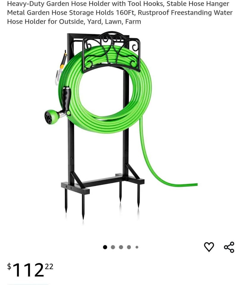 Metal Garden Hose Holder - New