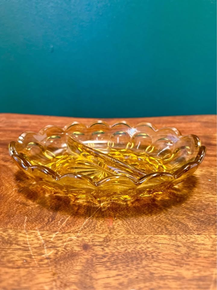 Vintage Amber Glass Catchall/Ash Tray - photo 2