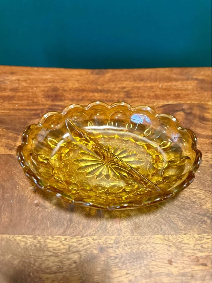 Vintage Amber Glass Catchall/Ash Tray - photo 3