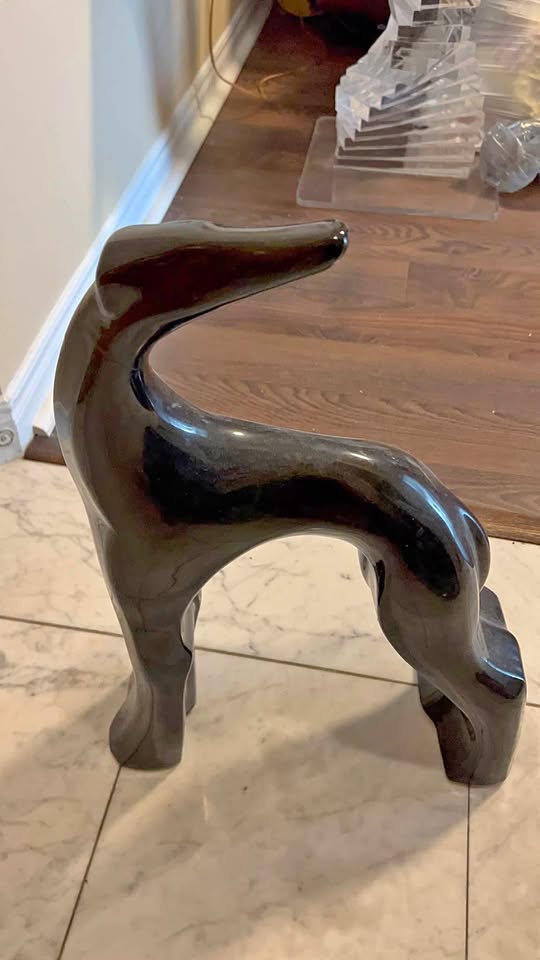 Black Poodle Ceramic Decor Piece