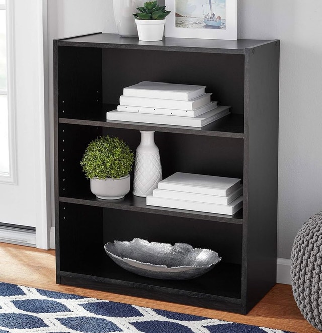 3 Tier Bookcase, Floor Standing Open Bookshelf - photo 2