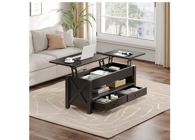 Seventable Coffee Table with 2 Storage Drawers
